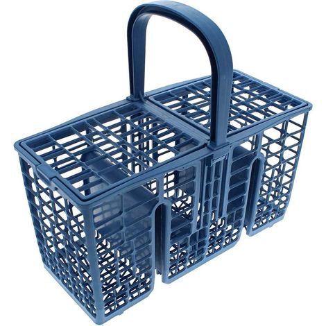 Panier à couverts - pour lave-vaisselle étroits de 45 cm de large - 230 x 105 mm - Bleu - compatible avec Whirlpool (1/2)