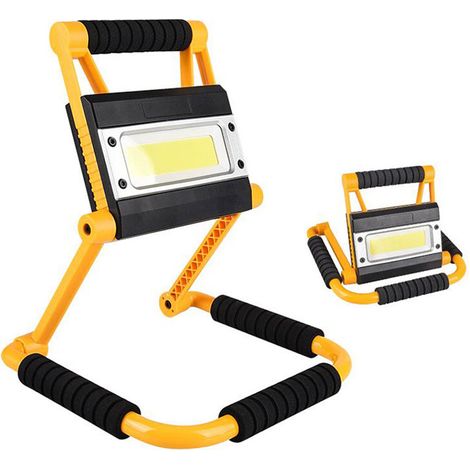 Projecteur led Rechargeable 80W, 51 LED Perles 6000 Lumens Lumière de Projecteur Exterieur led, 4 Modes étanche Projecteur led Chantier Pour Panne d'électricité, Tente, Urgence, Atelier