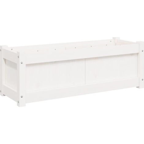 Maison Exclusive - Pflanzkübel Weiß 90x31x31 cm Massivholz Kiefer