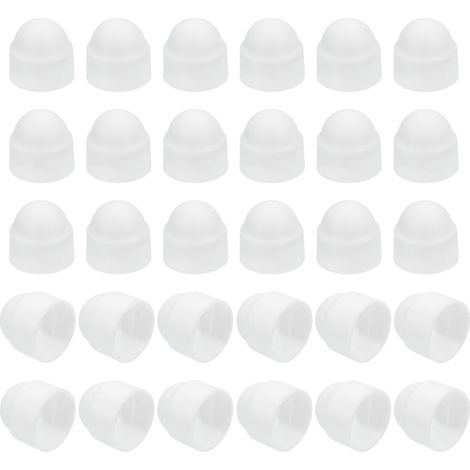 50 Pièces Capuchon de Protection pour Écrou M4x7x9mm (Blanc) (1/5)