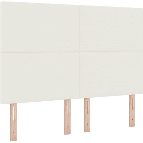 Maison Exclusive - Testiera LED con strisce LED Crema 144 cm Tessuto in Cords