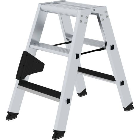 MUNK Stehleiter beidseitig begehbar mit clip-step 2x3 Stufen (1/5)