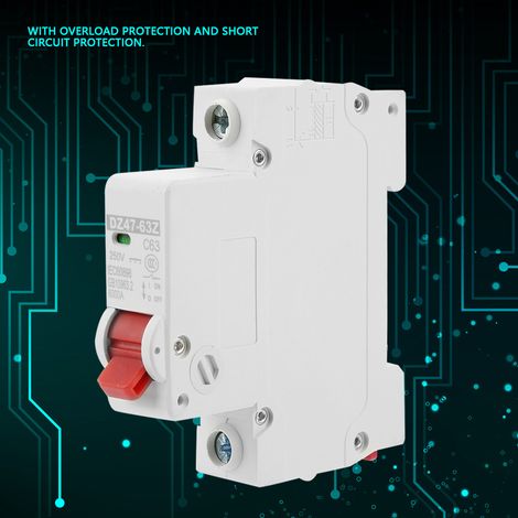 Disjoncteur miniature CC 63 A DZ47-63Z-1P avec protection contre les fuites de courant et interrupteur pneumatique (1/5)