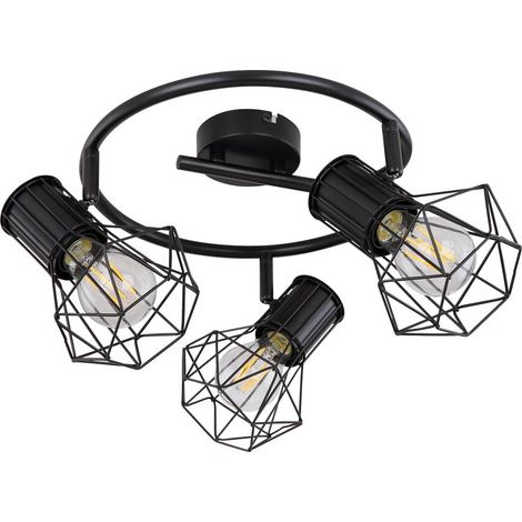 Faretto da soffitto Rondell RETRO lampada spot a gabbia di filamenti mobile in un set che include lampade a LED (1/5)