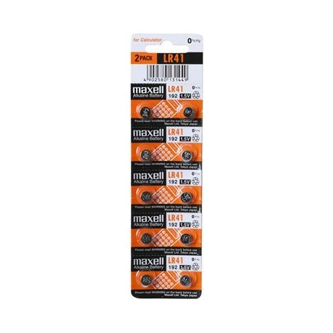 Blister de 10 piles bouton lr41 1,5v maxel (1/4)
