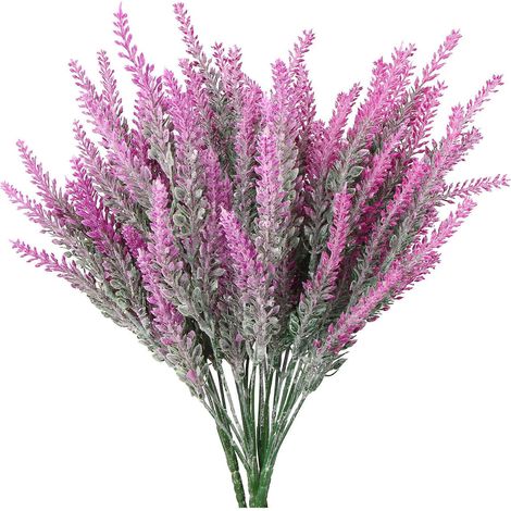 Strauß aus 6 künstlichen rosa Lavendelsträußen, ideal für Hochzeiten, als Dekoration für Zuhause oder Büro.
