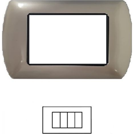 PLACCA 8804-08 4P CHAMPAGNE/INT METALLO