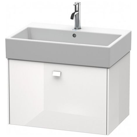 Duravit Brioso Meuble sous-lavabo suspendu 68,4 x 45,9 cm, 1 tiroir, pour lavabo Vero Air 235070, Couleur (avant/corps): Décor blanc mat, poignée chromée - BR405401018