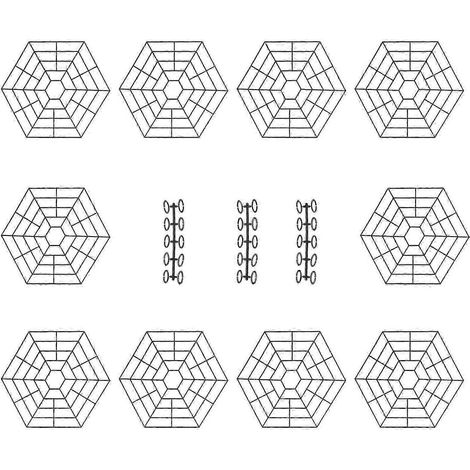 Filets de protection pour poissons de bassin - Lot de 10, couvertures flottantes pour bassin de jardin avec filet en plastique résistant aux UV (1/5)