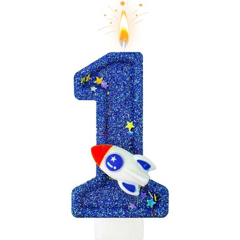 Bougies d'anniversaire en forme de chiffre 1 pour anniversaire (1/5)