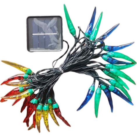 1 Guirlande lumineuse, 100 LED, effet rouge piment, 10 mètres, IP44, intérieur et extérieur (1/5)