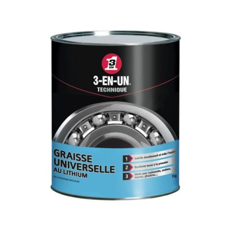 3-in-1 Lithiumuniversalfett Farbe Karamell 1 kg