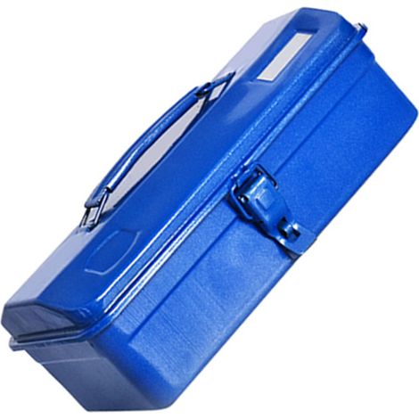 Boîte à outils en métal épais, grande capacité, multifonctionnelle et portable, avec serrure, pour outils et quincaillerie de réparation. (1/5)