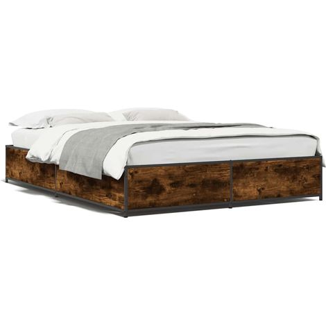 Maison Exclusive - Giroletto Rovere Fumo 135x190 cm in Legno Multistrato Metallo