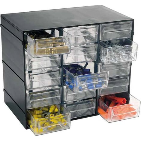 Organizzatore per officina artplast cassettiere design modulare cassetti trasparenti