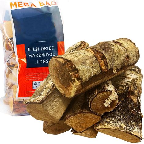 1 Bag 22L Ready To Burn Dried Firewood Kiln Logs For Open Fires & Log Burners (1/3)