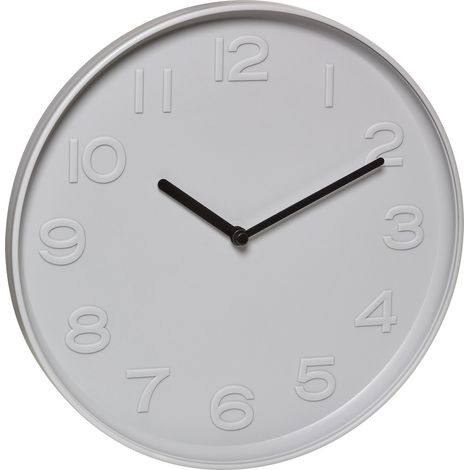 TFA Dostmann 60.3079.15 Quarz Wanduhr 255 mm x 255 mm x 35 mm x 255 mm  Grau