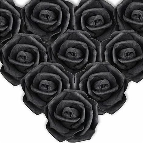 Roses Artificielles - 50 Pièces - Diamètre 7 cm - Blanc - Pour Décoration Mariage Fête DIY Accessoires Cheveux