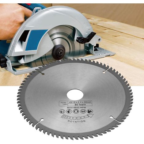 Lame de scie circulaire 210 x 30 mm, 80 dents + 3 anneaux