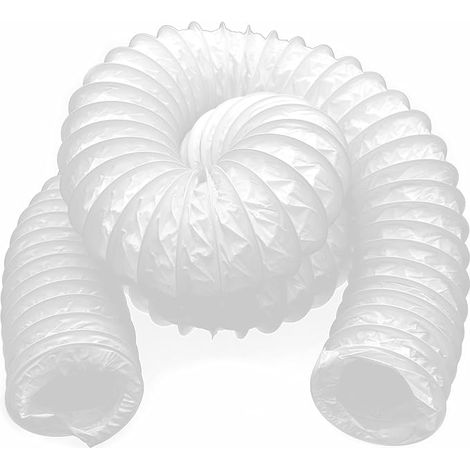 H&C VENT Flexibler PVC-Abluftkanal, Ø 125 mm, 3 m – Flexibler Lüftungsauslass für Klimaanlagen und Warmluftsysteme (1/5)