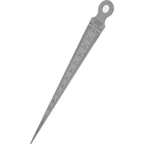 Schweißnahtlehre aus Edelstahl, Spaltmesslineal 1-15 mm, Werkzeug zur Spalt- und Lochprüfung, Spaltprüfer für die Schweißnahtinspektion. (1/5)
