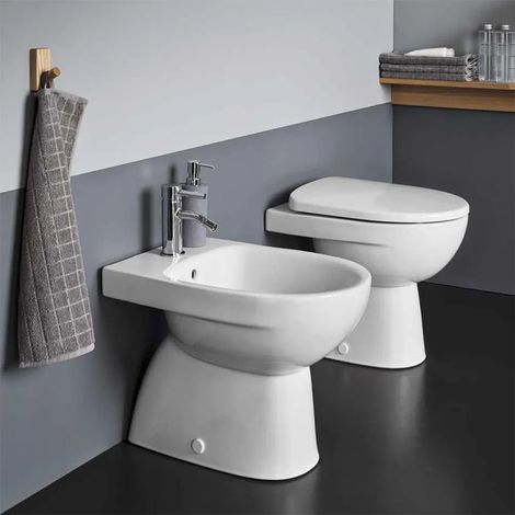 Sanitari tradizionali Geberit con scarico a terra e copriwc Selnova (1/5)