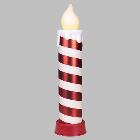 Bougie de noël géante blanche et rouge H58cm LED à piles (1/5)