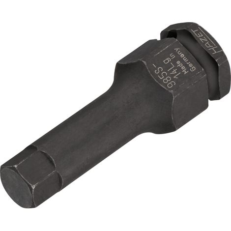 Hazet Schlag-Maschinenschrauber Schraubendreher-Steckschlüsseleinsatz 985S-14LG, 1/2 (12,5 mm) Vierkant hohl, 24 mm Außen-Sechskant, Innen Sechskant (1/4)