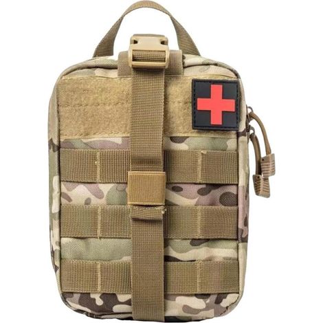 Trousse de premiers secours, trousse de survie, trousse de premiers secours, trousse médicale d'urgence de camping en milieu de travail multicolore (vide), (1/4)