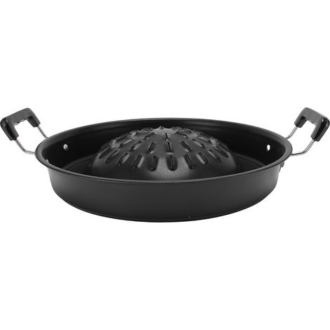Thailändische 2-in-1-Grillpfanne mit Antihaftbeschichtung, gleichmäßige Wärmeverteilung, Aluminium, 30 cm (schwarz) (1/5)