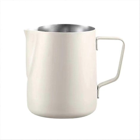 Milchaufschäumer mit Ausgießkännchen, rundem Ausguss für Latte Art, Edelstahl-Milchkrug, 600 ml, professioneller Aufschäumbehälter (1/5)
