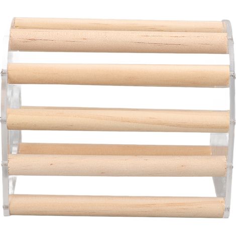 Maison en bois pour hamster, cachette en acrylique transparent, abri pour hamster doré (1/5)