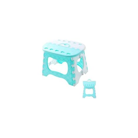 Marchepied pliant en plastique, tabouret portable pour cuisine, salle de bain, toilettes, bleu –