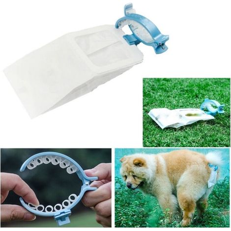 20 Coda Bags Clip Taglia S/M Per Estrazioni della Raccolta Feci