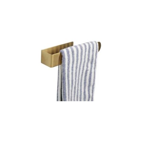 Barras para toallas de baño de 24 cm, aro para toallas autoadhesivo de montaje en pared, no requiere perforación, acero inoxidable SUS 304, dorado - Crezuo