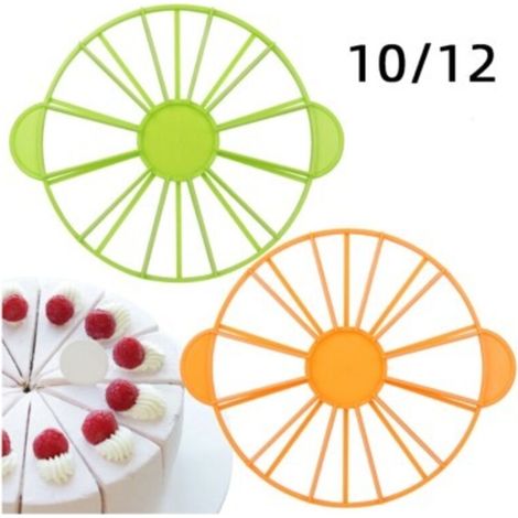 2 Pcs Séparateur de gâteau 10/12 gâteau égaliseur gâteau diviseur outils de cuisson-orange+vert (1/4)