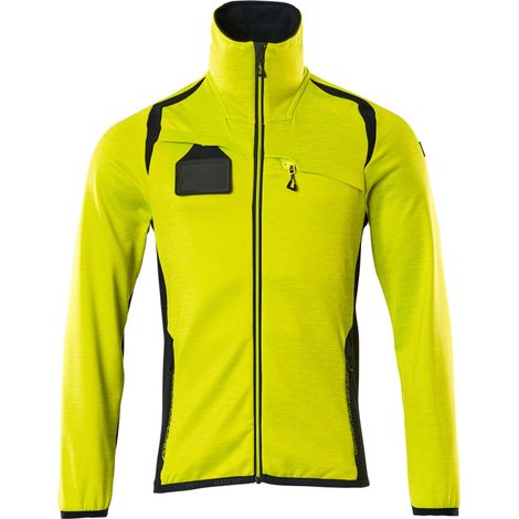 Mascot Fleecepullover mit Reißverschluss 19403 Gr. S hi-vis gelb/schwarzblau