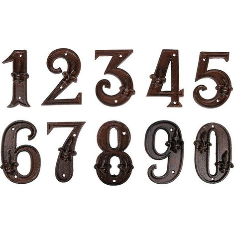 Numéro de maison fonte Fleur de Lys - FALLEN FRUITS