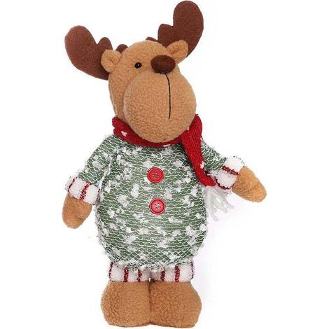 Poupée lumineuse de Noël classique - Décorations de Noël avec Père Noël, Bonhomme de neige et Renne - Ornement festif pour sapin (1/5)