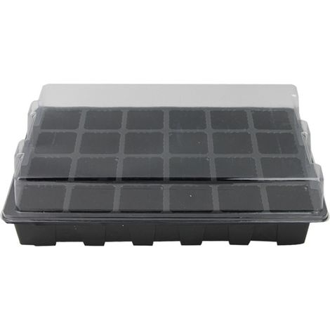 Propagateurs jardin x2 – Plateaux semis 24 cellules – Avec dôme et base