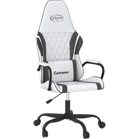 Maison Exclusive - Sedia da Gaming Bianco e Nero in Similpelle (1/5)