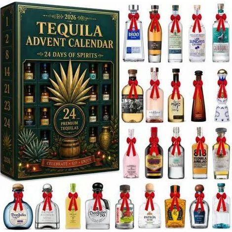New 2026 Champagne Advent Calendar - Tequila Bottle Blind Box - 3D