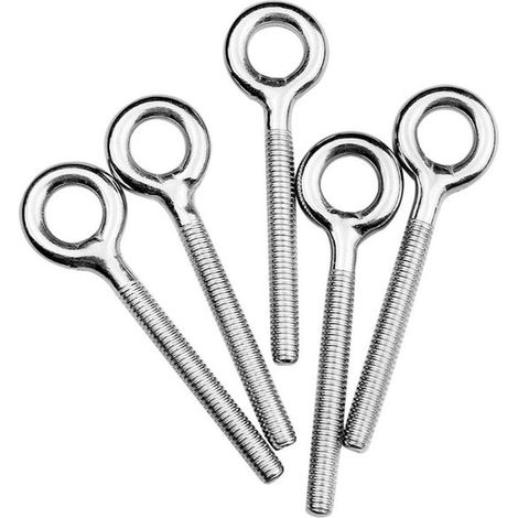 Vite ad occhiello Dailygoods, 10 pezzi in acciaio inossidabile 304, resistente alla corrosione, spessore 4 mm, lunghezza totale 53 mm. (1/5)
