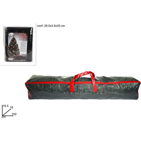 Lupex Shop - Custodia a sacco in plastica porta decorazioni di natale, albero di natale e varie oggettistiche, dimensioni: 102x18x16.5cm cod. 4321