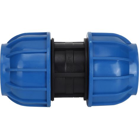 Adaptateur de raccordement pour tuyau d'eau avec connecteur droit 75 mm à 75 mm en plastique PE (1/4)