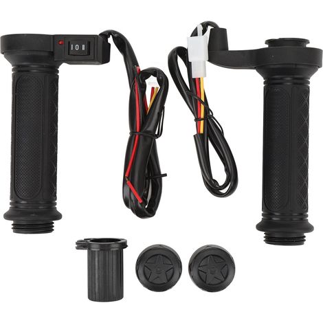 Soavoa Poignées Chauffantes Moto 12V Étanches IP67 Antidérapantes Rotation Flexible Câblage Facile Design Intégré Lot de 2 (1/4)