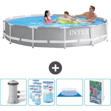 Intex Piscina Prism Frame Rotonda - 366x76 cm - 7-pezzi SCB119 (1/4)