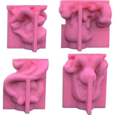 Set mit 4 Silikonformen für Sukkulenten-Blumentöpfe, perfekt zum Selbermachen von Blumentöpfen im Garten.