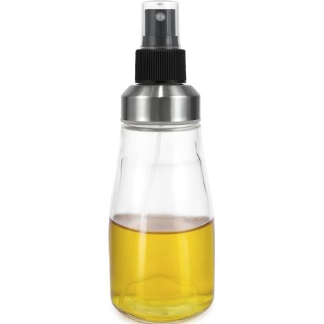Spray Huile et Vinaigre 330 ml Distributeur à Pulvérisation en Verre et Acier Inoxydable Bouteille Réutilisable pour Cuisine (1/5)