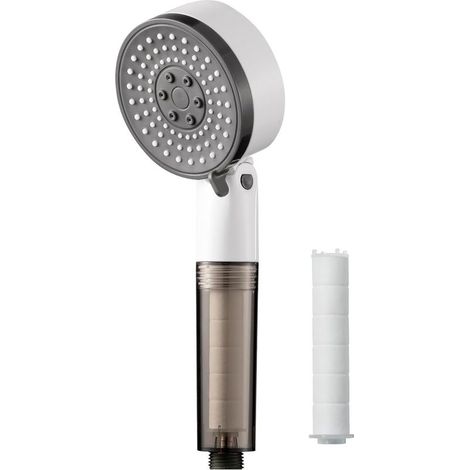 Pommeau Douche Anti Calcaire, 3 Modes Pommeau de Douche avec Filtre,Douchette Douche Salle de Bain, Appuyez sur la Tête de Douche pour arrêter l'Eau (1/5)